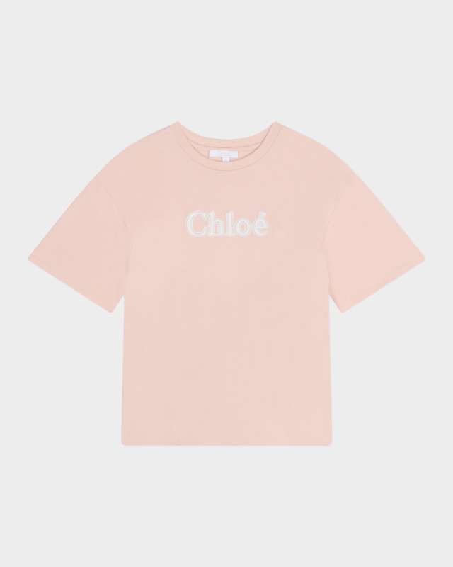 Girl's Embroidered Logo-Print T-Shirt, Size 4-